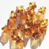 20 11mm Transparent Topaz Two Tone Bell Flower Beads